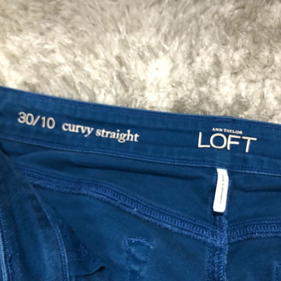 LOFT Curvy Straight Blue Pants 👖 - Picture 4 of 6